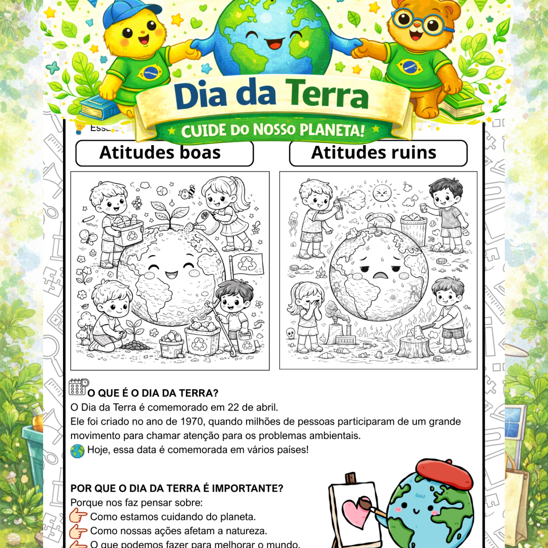 🌎📚 Dia da Terra – Consciência Ambiental na Escola!