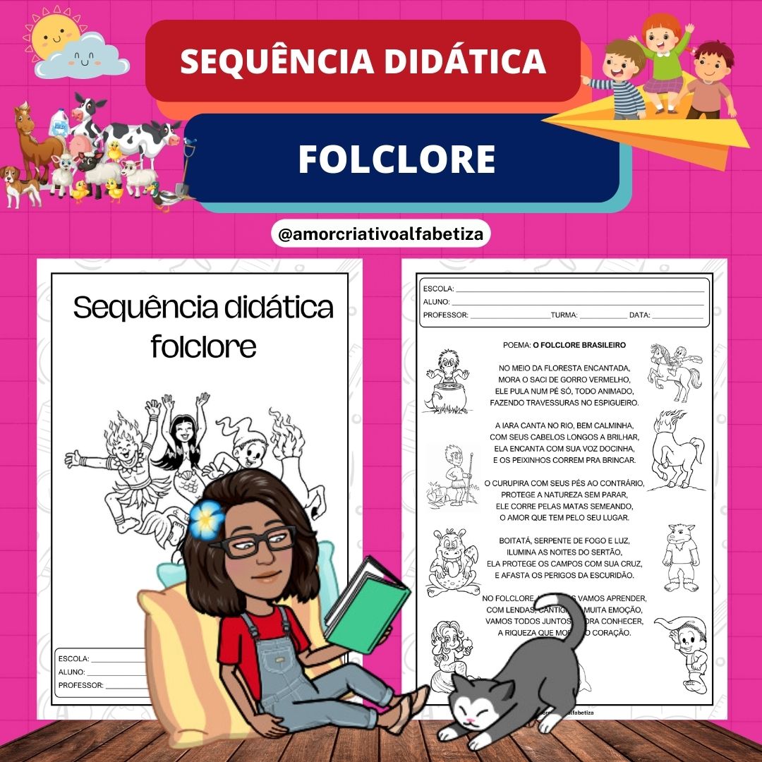 🎉 Sequência Didática Folclore + brinde projeto e interpretação