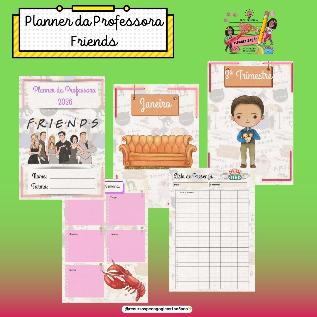Planner da Professora 2026 – Friends