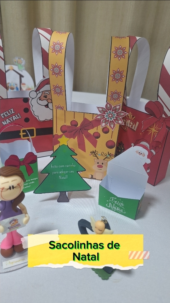 🎁 Kit Super Natal: Painel + Sacolinhas + Mãozinha 2025 ✨