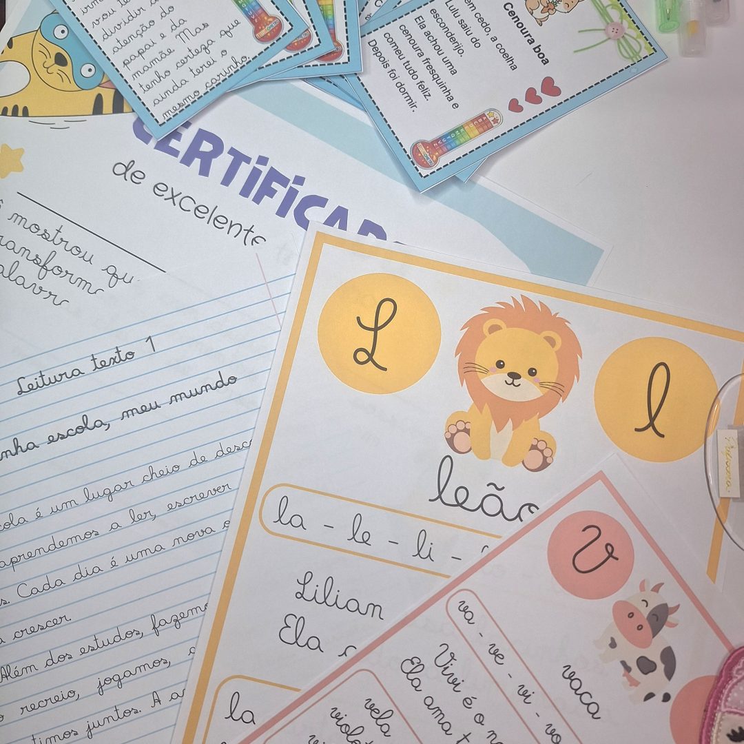 Kit completo para trabalhar a letra CURSIVA