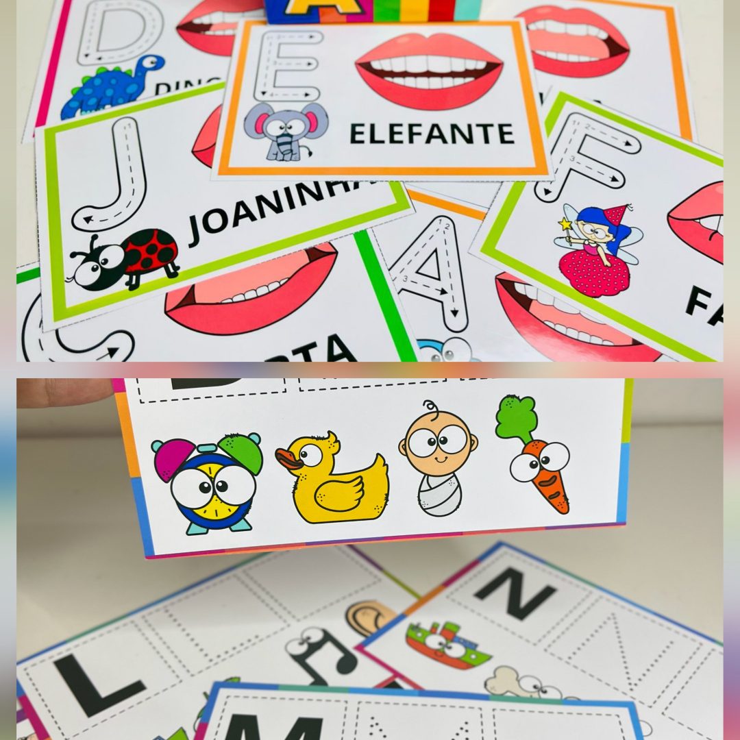 🔤✨ Kit Alfabetização – Alfabeto Fônico + Tracejado