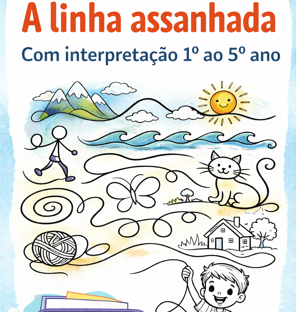 📚 Poema "A linha assanhada" com interpretação — 1º ao 5º ano