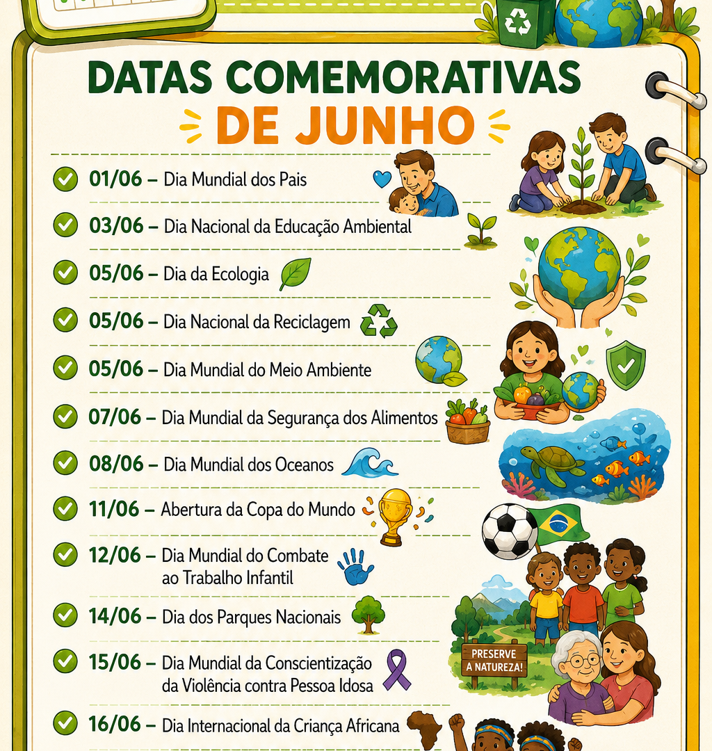 Datas comemorativas junho