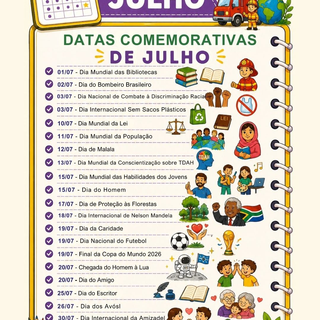datas comemorativas julho